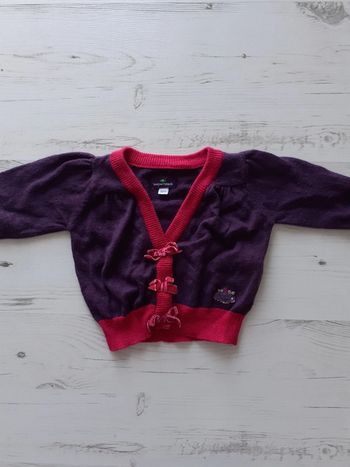 Gilet fille mauve 3 mois Sergent Major