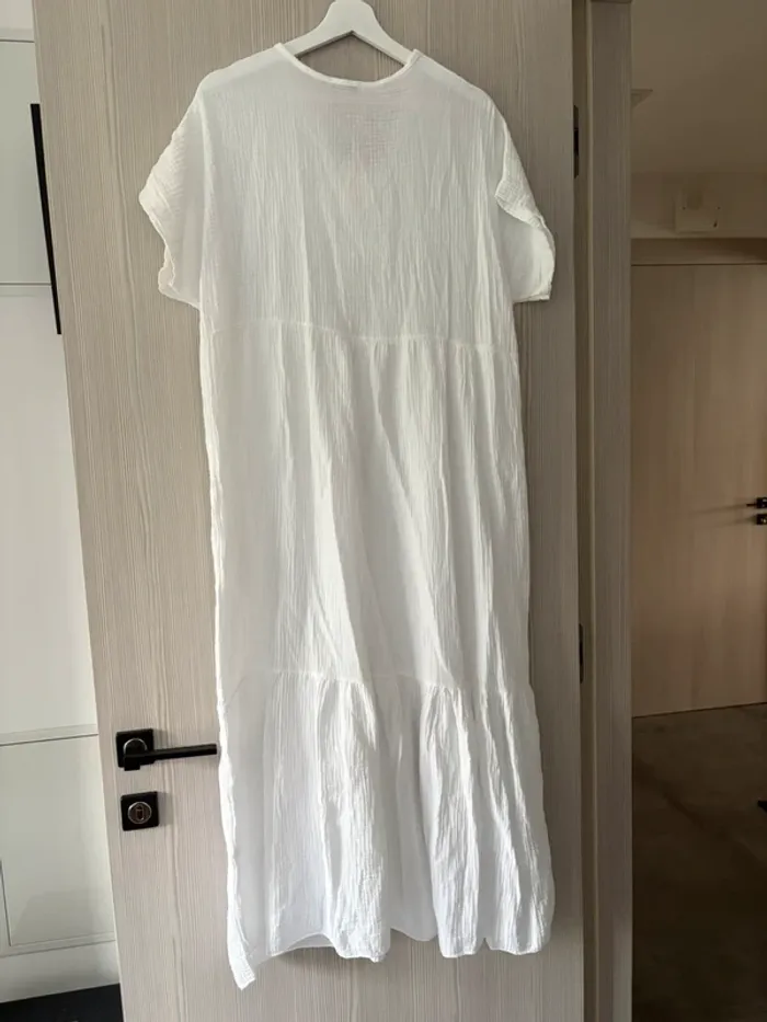 Robe longue blanche neuve 100% coton taille unique - photo numéro 2