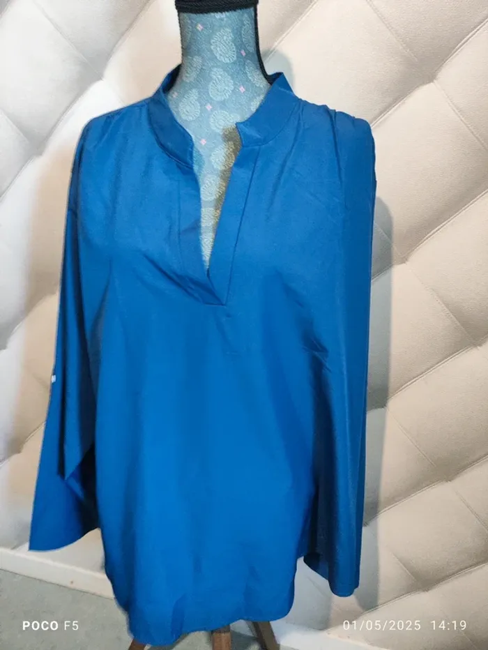 Tunique femme bleu 6 Xl / 58 manque longue et 3/4 neuve - photo numéro 5