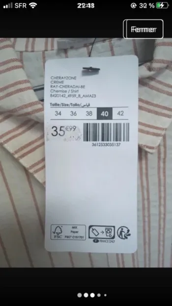 Neuve avec étiquettes Magnifique chemise en 40 de marque Cache cache