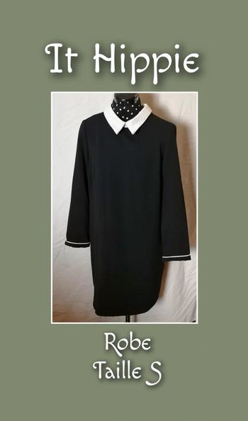 Robe noir et blanc col doré Taille S It Hippie