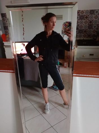 Pantacourt femme 36 noir et blanc Adidas c54