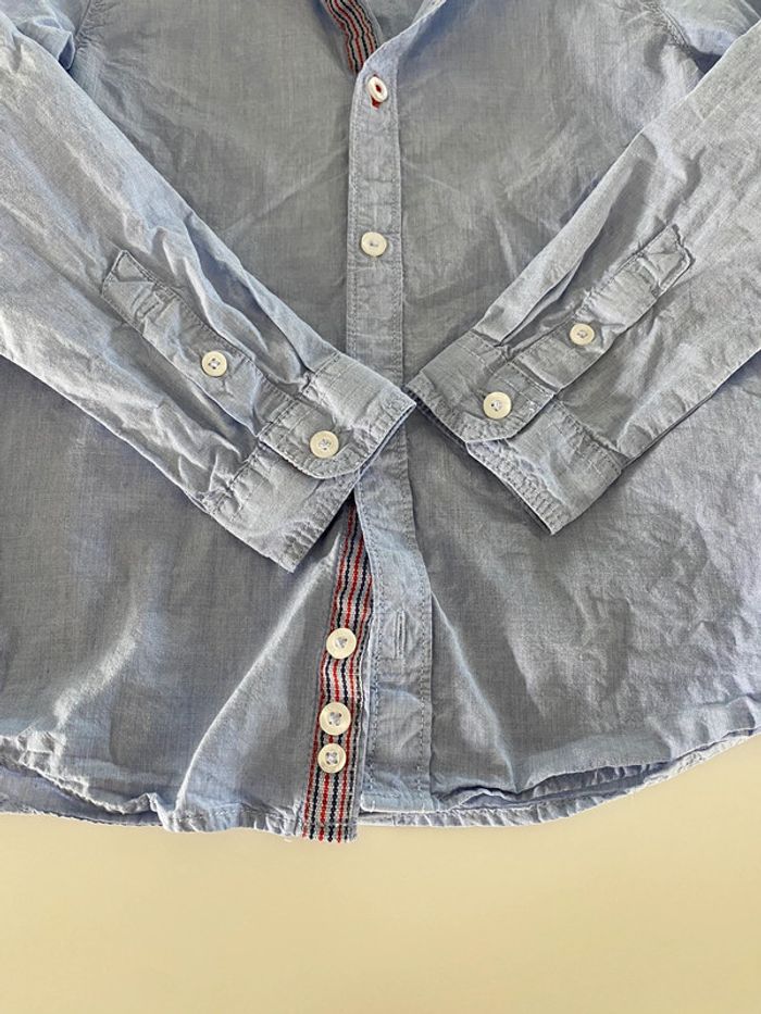 Chemise bleue manches longues Okaïdi 6ans - photo numéro 3