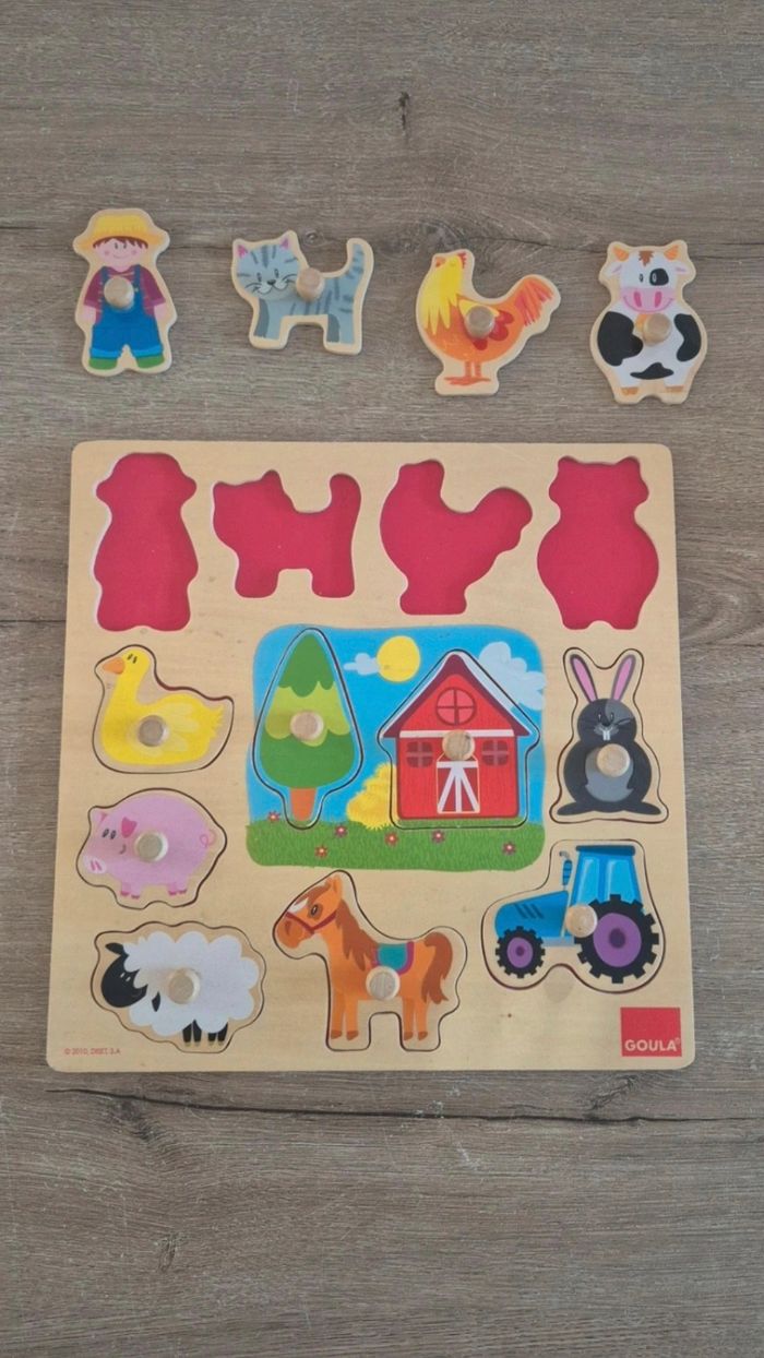 Puzzle à encastrer en bois La Ferme