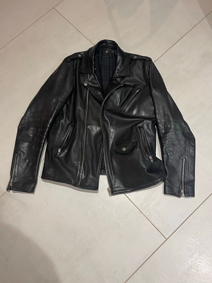 Veste Cuir vachette Homme Sandro T.M - photo numéro 5