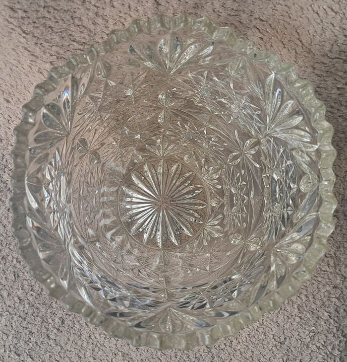 🏺Grand et ancien vase en verre transparent - photo numéro 3