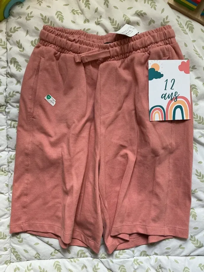 short lien de serrage à la taille 11/12 ans tex vieux rose - photo numéro 2