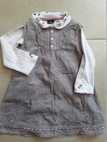 Ensemble robe et sous-pull / body 2 ans SERGENT MAJOR TBE