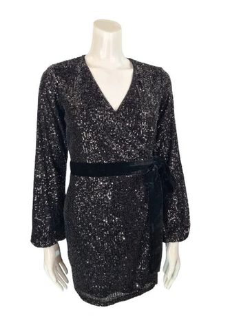 Robe  portefeuille sequins superdry