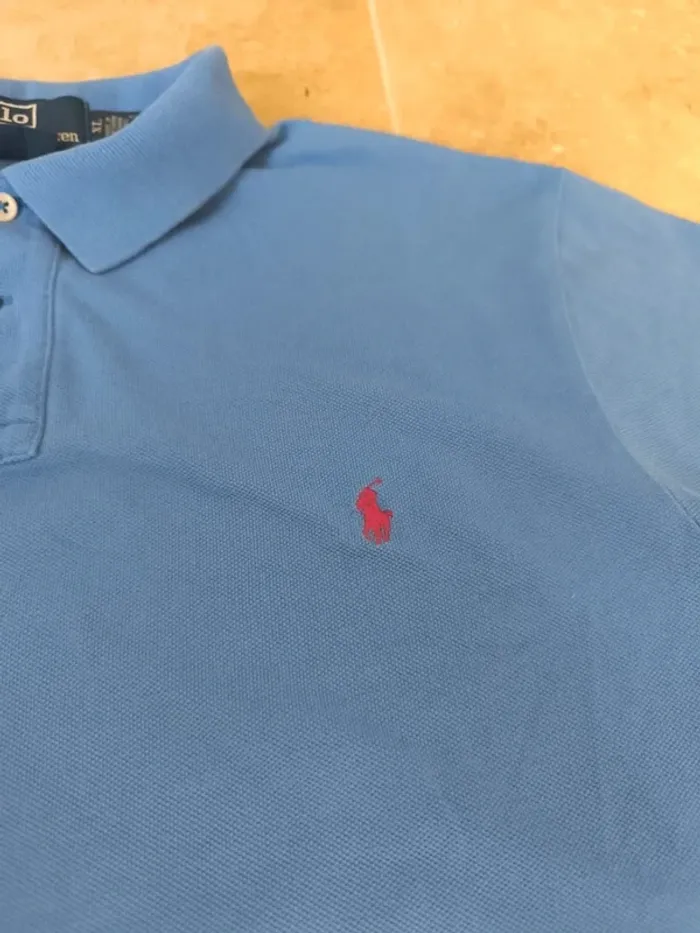 Polo Ralph Lauren homme taille XL Bleu logo rouge excellent état - photo numéro 6