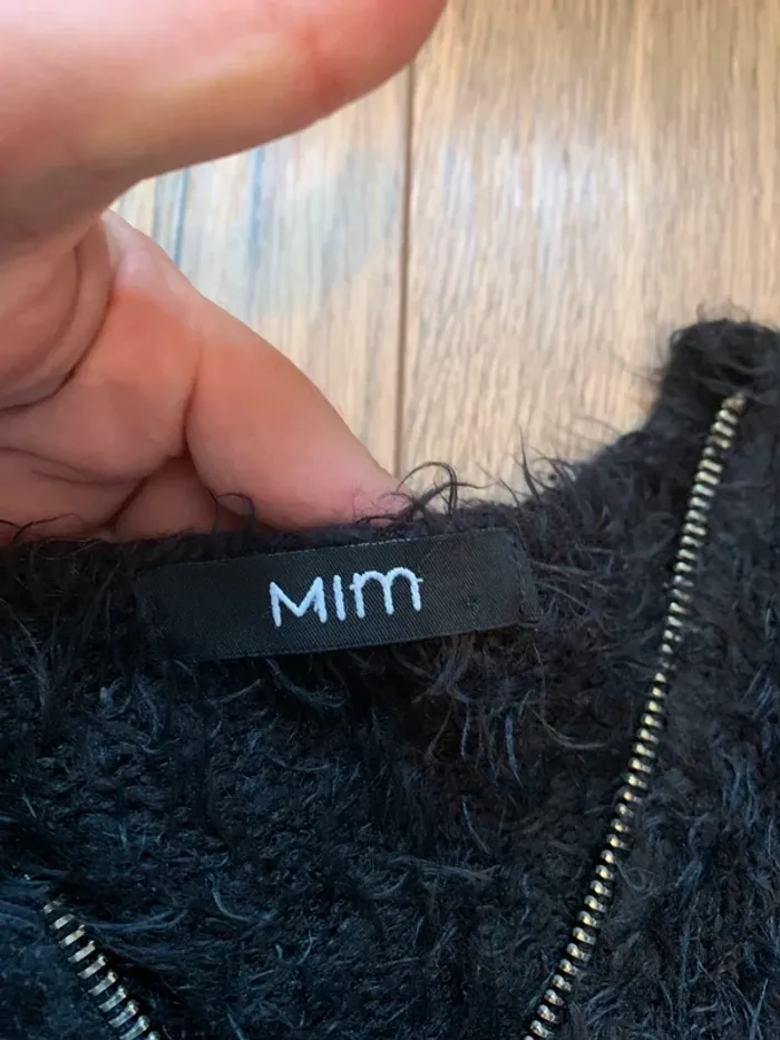 Pull Mim 1/4 zip Noir Taille XL - photo numéro 3