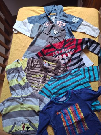 7 hauts manches longues 12mois 