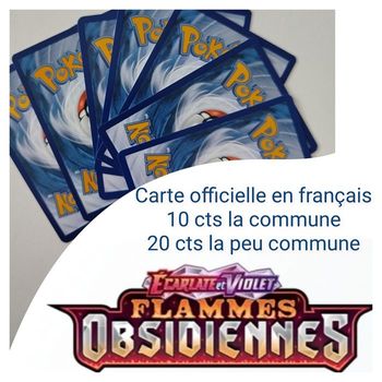 Carte pokémon officielle à l'unité flammes obsidiennes 