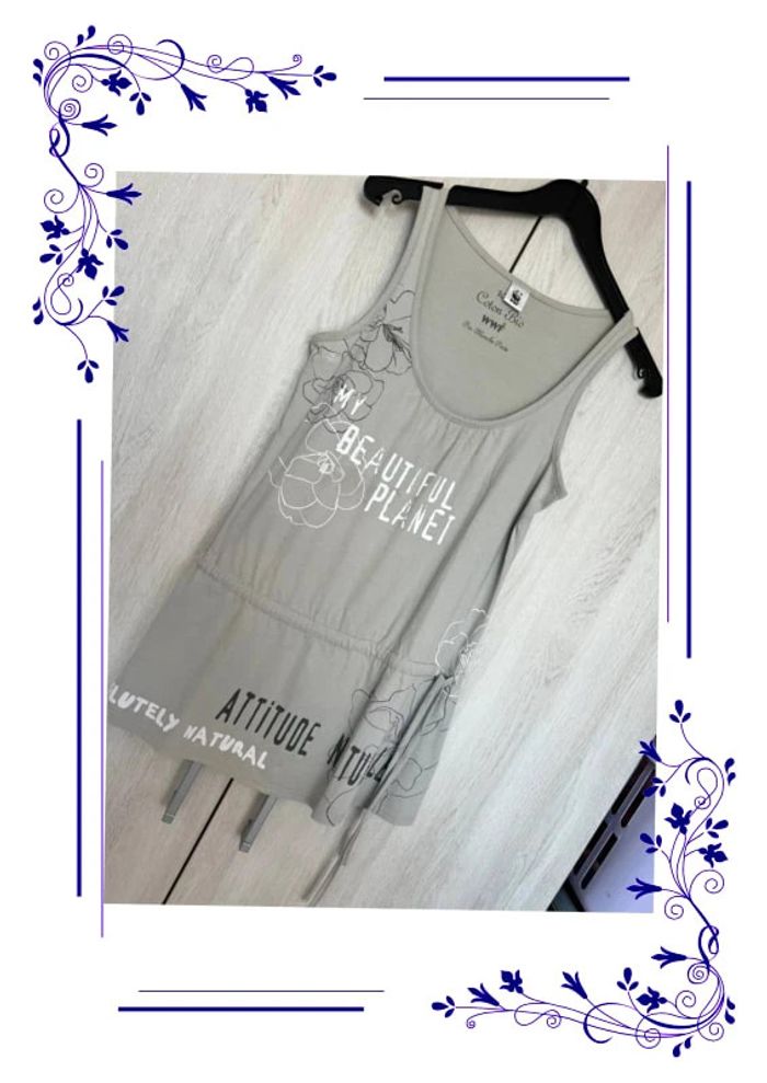 T shirt long WWF 34/36 gris clair - photo numéro 2