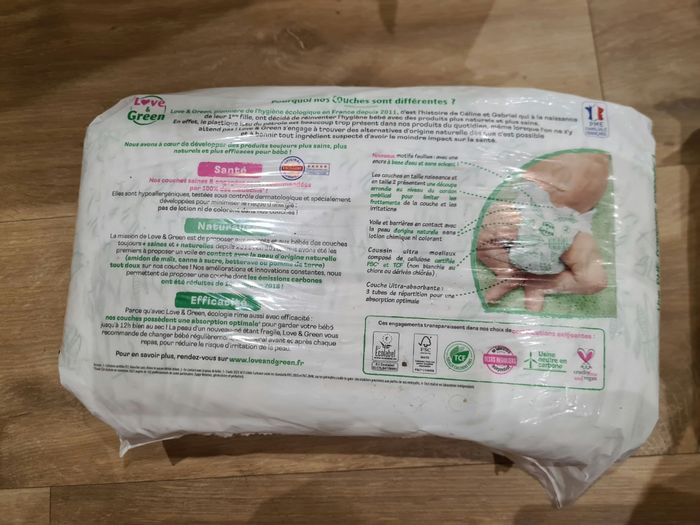 Couche love and green Taille 2 et 3 - photo numéro 4