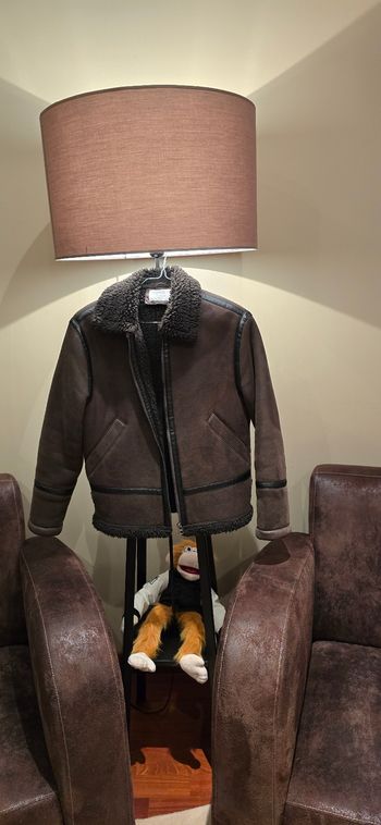 Blouson femme aviateur marron