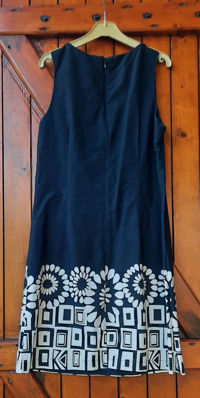 Robe noire et blanche, Jacqueline RIU, taille 36 - photo numéro 2