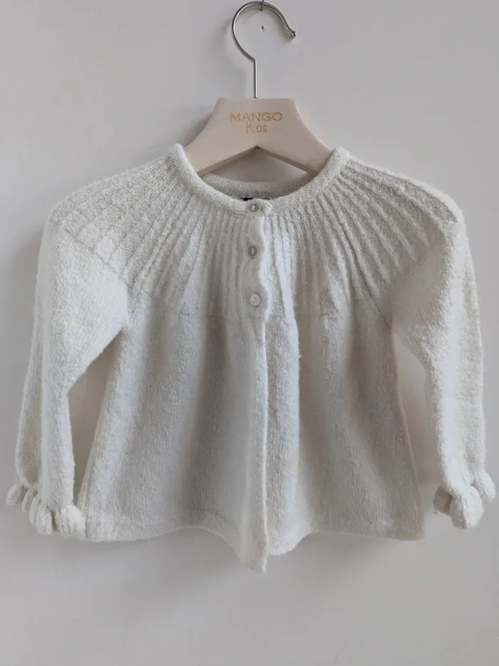Gilet blanc Kiabi 18 mois
