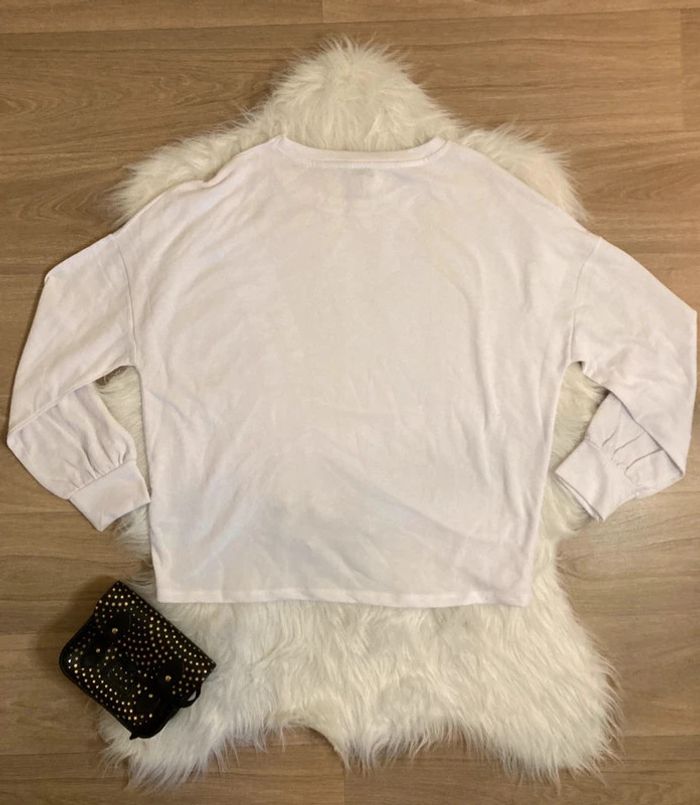 Pull oversize Pimkie blanc casual et moderne avec une touche féminine – Taille L / 40 - photo numéro 3