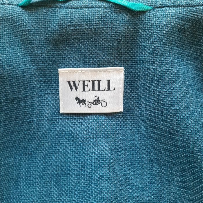 Veste / Blazer, turquoise, manches courtes, Tfr 44, WEILL - photo numéro 3