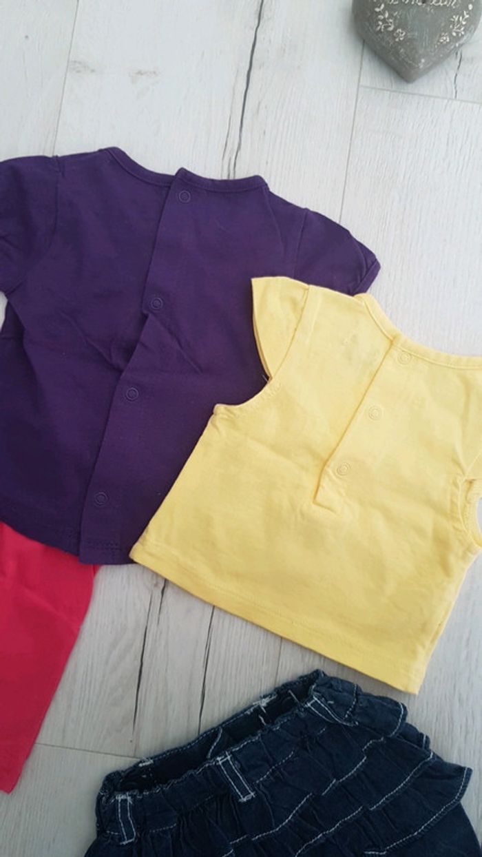 Ensemble estival 4 pièces fille 1mois coloré - photo numéro 7