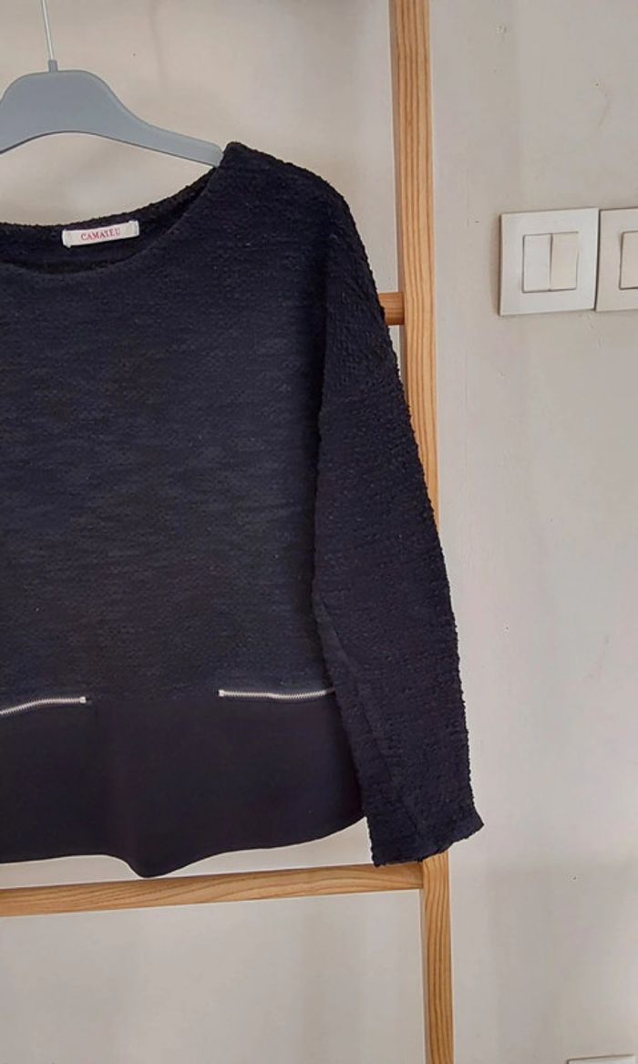 Pull noir Camaïeu T 36 - photo numéro 3
