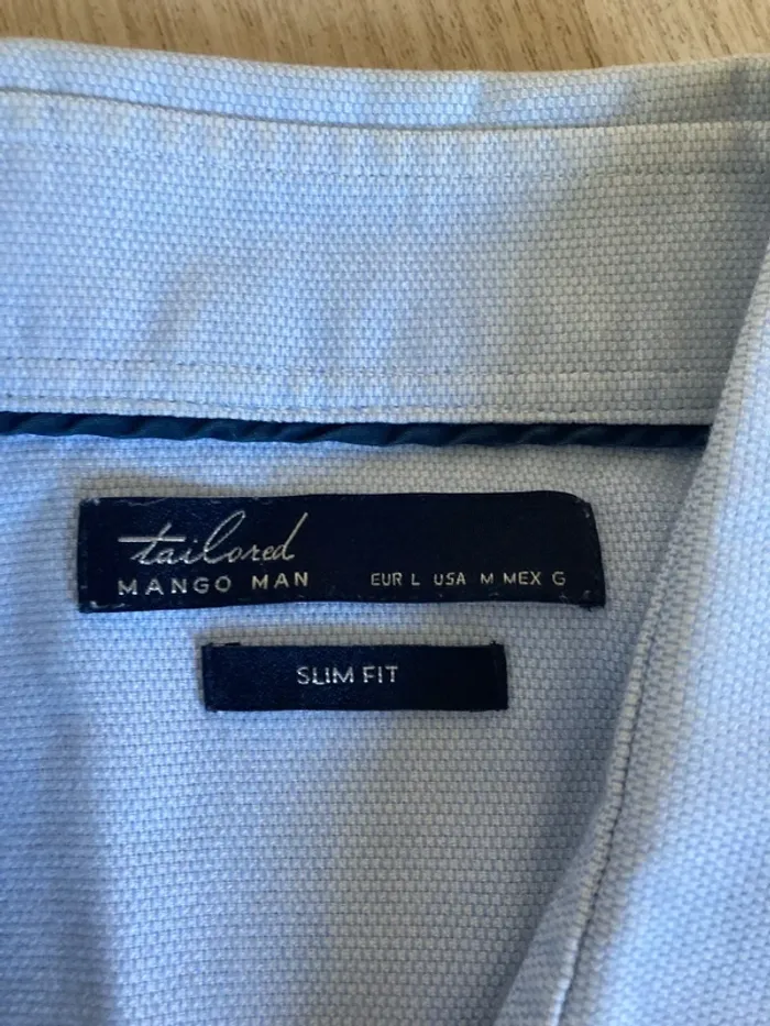 Chemise bleu Mango Man - photo numéro 3