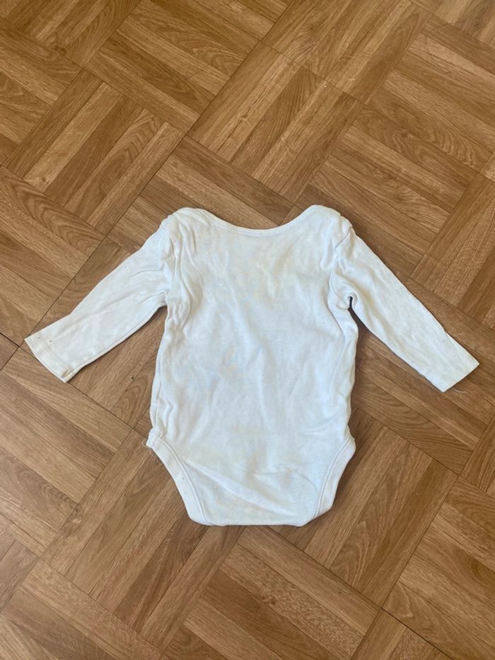 Lot de 2 body à manches longues blanc 6/9 mois Primark - photo numéro 4