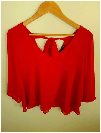 C22 blouse rouge Etam 40