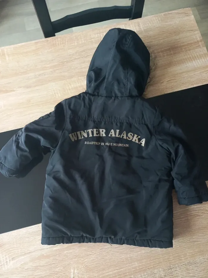 Blouson noir garçon 3 ans - photo numéro 2