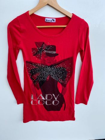 Teeshirt / Tunique rouge manches longueurs