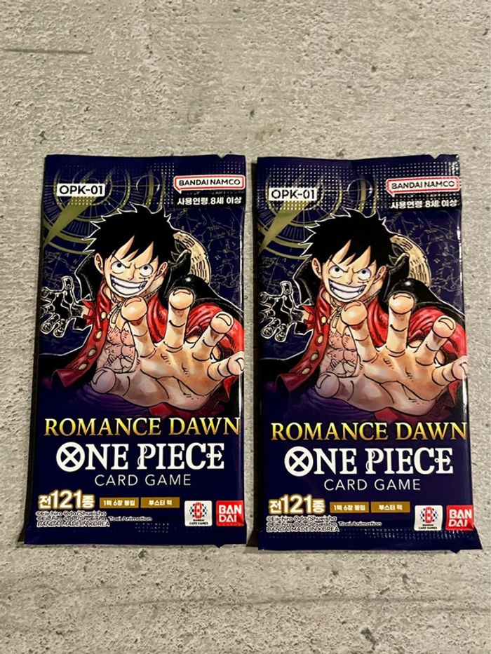 Lot 2 boosters cartes One Piece Romance Dawn