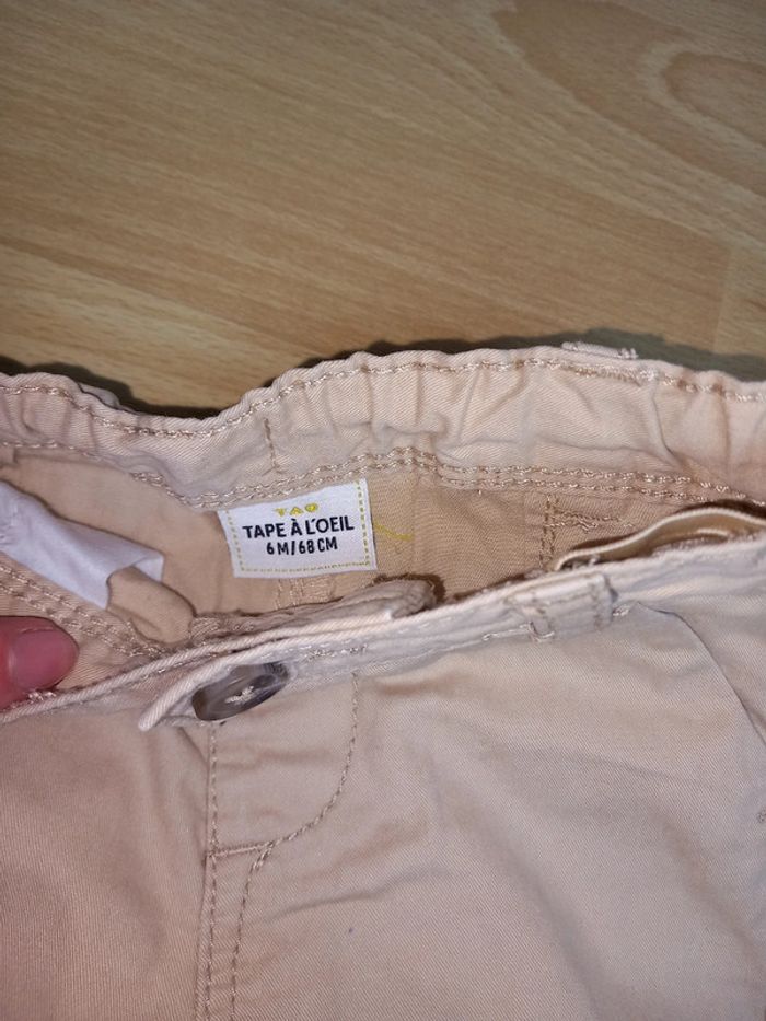 Pantalon beige habillé TAO 6 mois Excellent état - photo numéro 2