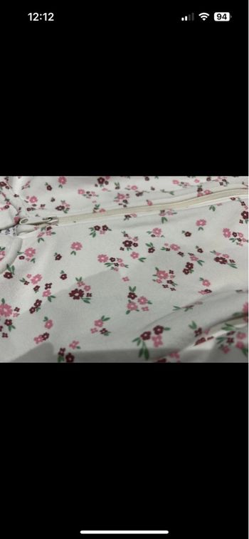 Veste à zip et à capuche blanche motifs fleurs roses 10 ans