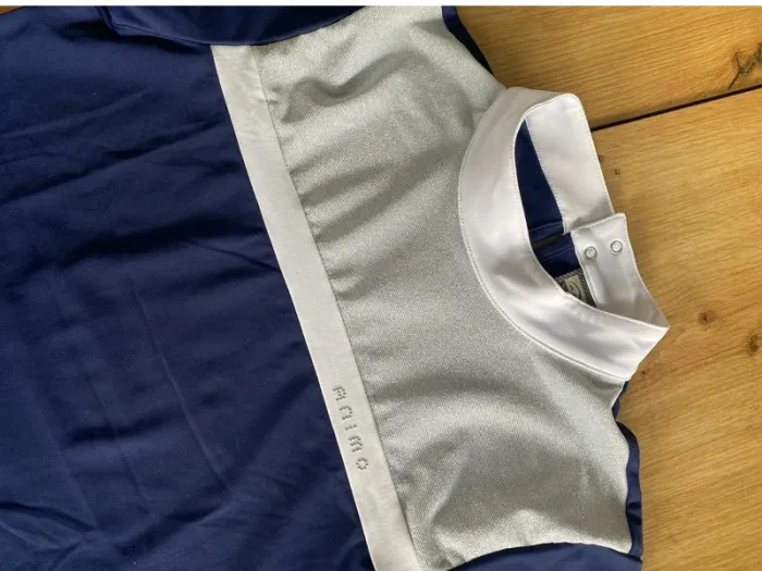 Polo Animo – Bleu Marine & Gris – Taille S – Très Bon État - photo numéro 3