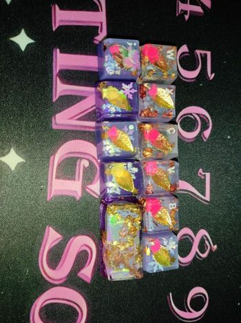 ✨Lot  de 11 ✨ [ARTISAN KEYCAPS] Collection Florale & Or Envoûtante ✨