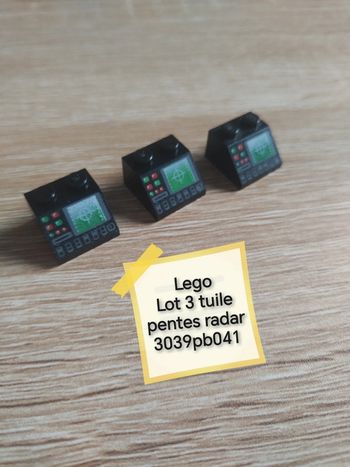 Lego lot 3 tuiles pentes radar 3039pb041