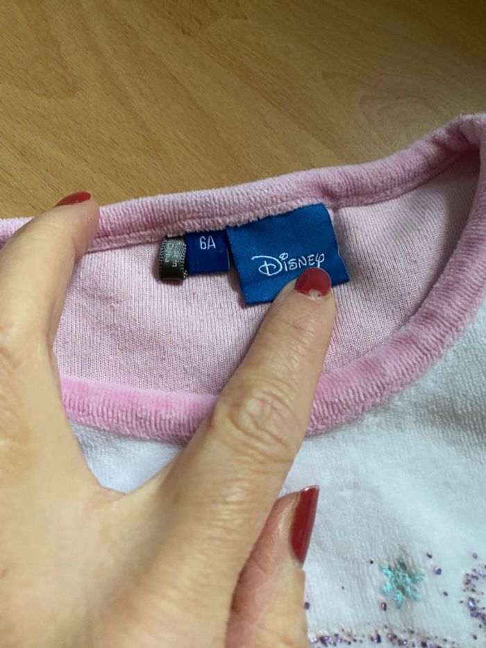 Pyjama en velours Elsa Frozen Disney Taille 6 ans - photo numéro 5
