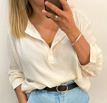 🩵Blouse crème Vila fluide Taille 46