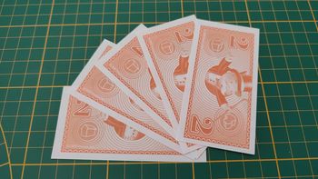 Lot x5 billets de 2 pièce détachée jeu de société Monopoly junior à la fête foraine Hasbro #B83