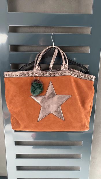 Sac caba fourre tout couleur brique et bronze