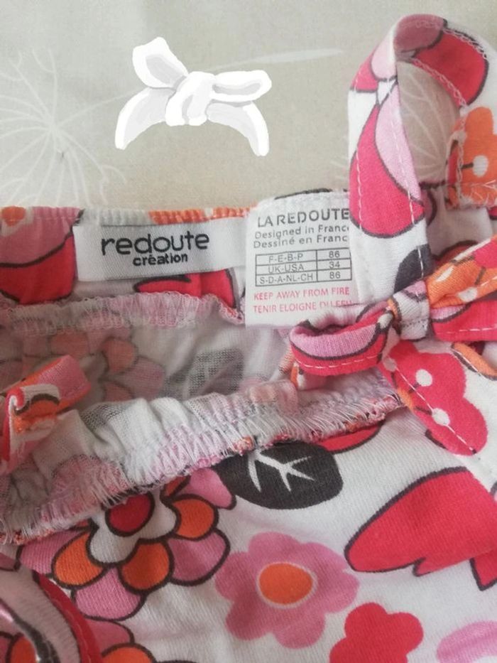 Robe bretelles à fleurs la redoute 86 cm neuve - photo numéro 2