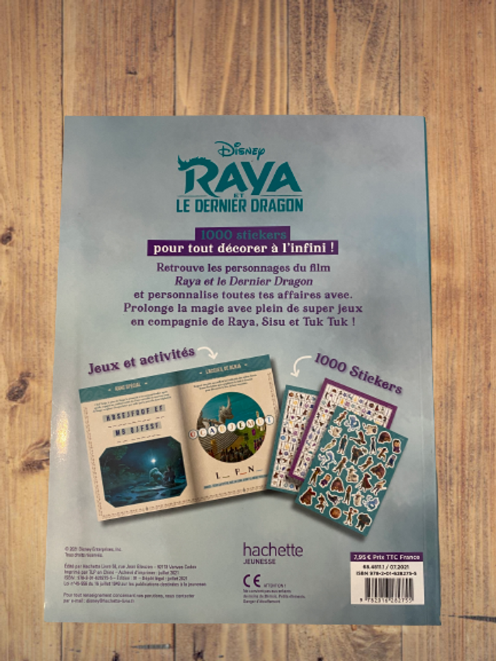 Livre d'activités 1000 stickers Disney  Raya le dernier dragon Neuf - photo numéro 4