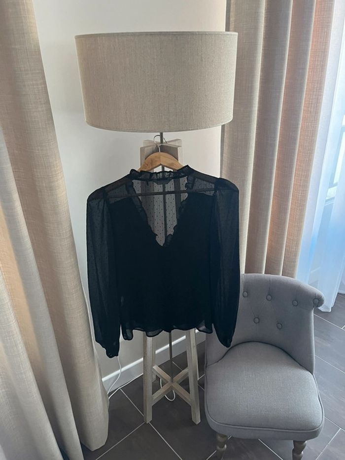 Blouse noir en plumetis naf naf - photo numéro 2