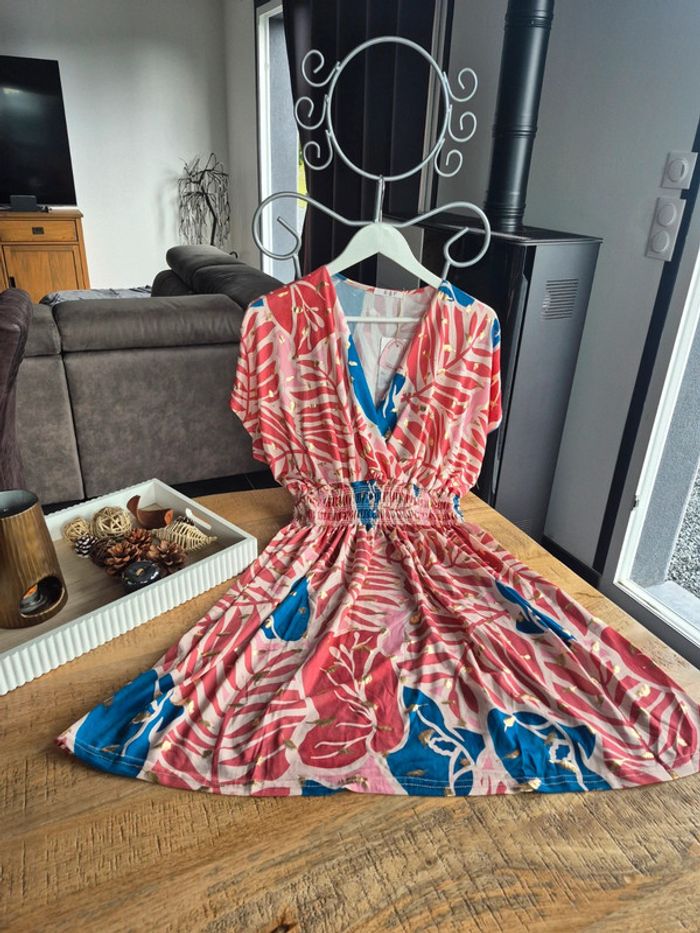 Robe Magique Courte Femme Corail Taille Unique