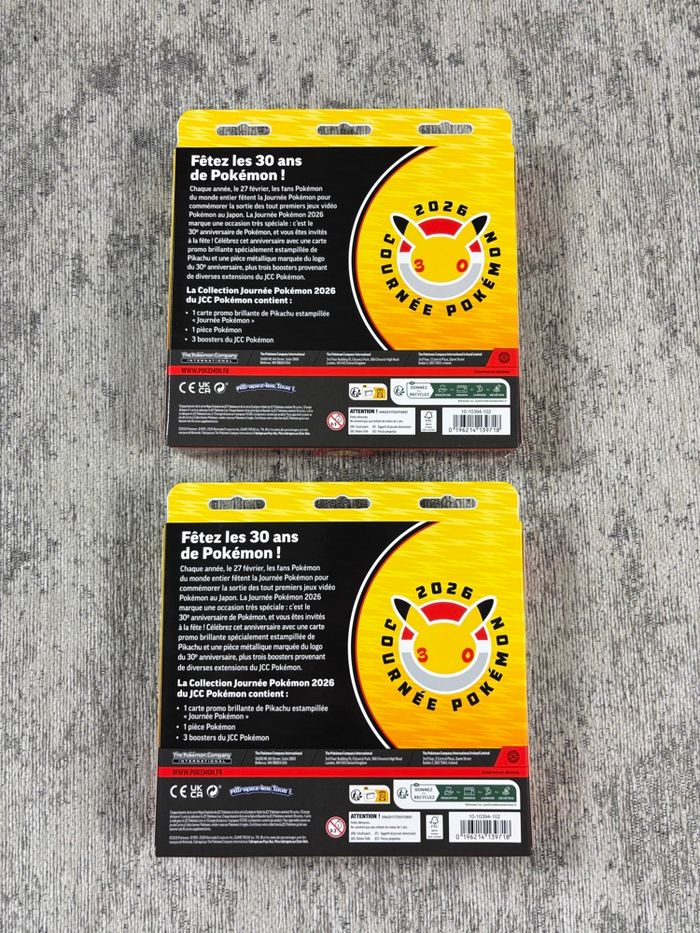 Pokémon Lot x2 Coffrets Collection Journée Pokémon 2026 Pikachu - photo numéro 4