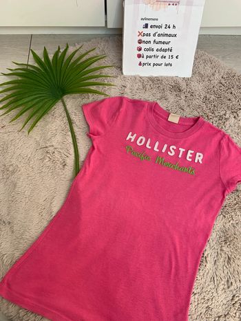 T shirt Hollister rose fushia