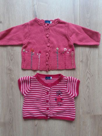 Lot de 2 gilets fille 6 mois Sergent Major