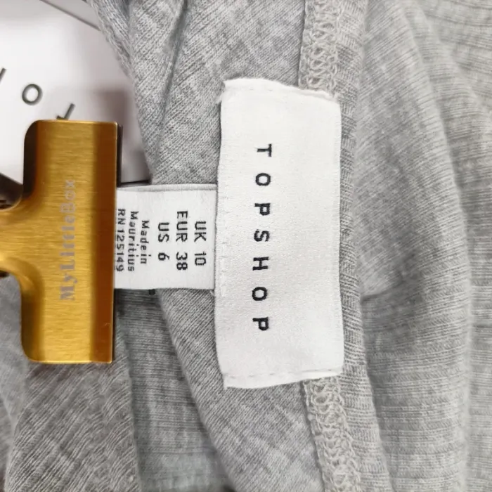 Top asymétrique gris côtelé une épaule Topshop – taille 38 (M) A909 - photo numéro 8