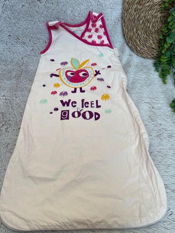 Gigoteuse en coton crème et rose - Petit Béguin - O/6 mois 
